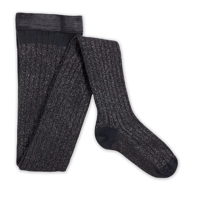 - Cat anti-jump window safety netCollegien Amelie - Glitter Ribbed Tights - Charcoal Black
