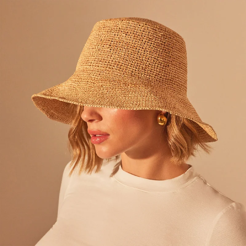 Crochet Bucket Hat - Jute