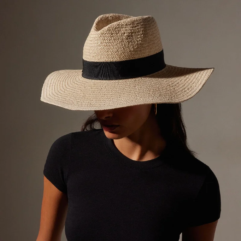 Harbor Straw Hat - Natural/Black