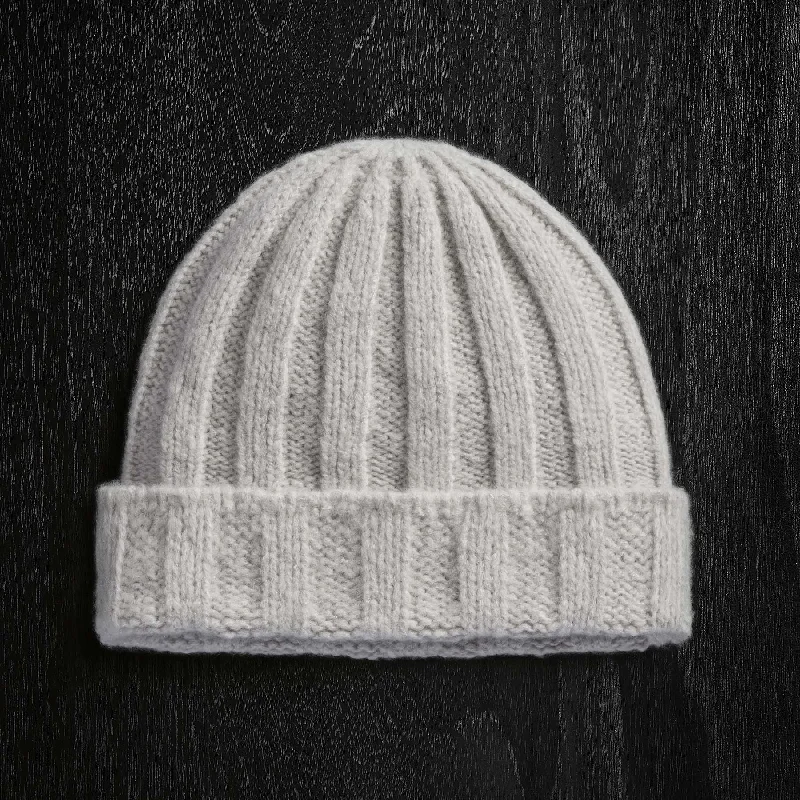 Textured Cashmere Beanie - Mist